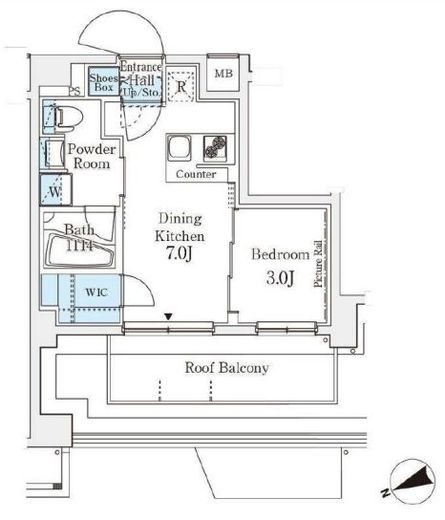 アジールコート山手動坂 703 間取り図
