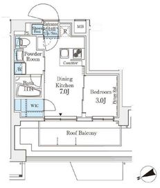 アジールコート山手動坂 703 間取り図