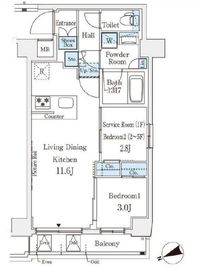 アジールコート山手動坂 209 間取り図