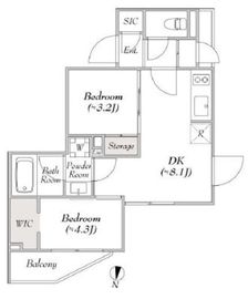 ルミーク本町イースト 204 間取り図