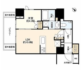 ルフォン白金台ザ・タワーレジデンス 4階 間取り図