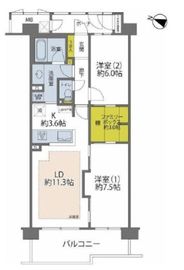 ラ・ヴィータシティ 2階 間取り図