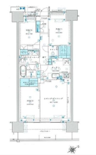 プレミスト湘南辻堂アクアフェイス 7階 間取り図