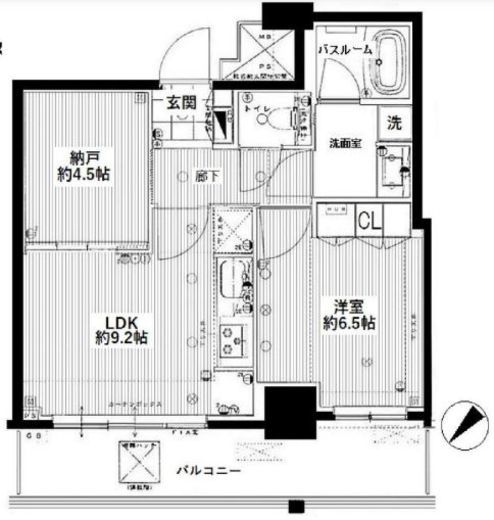 ライオンズタワー相模原ステーショングランデ 18階 間取り図