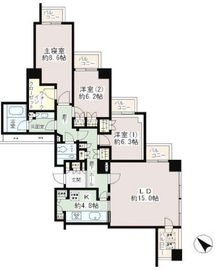 小石川パークタワー 11階 間取り図