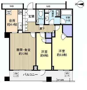 キャナルワーフタワーズイーストタワー 35階 間取り図