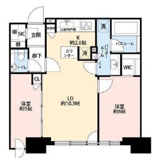 品川イーストシティタワー 8階 間取り図
