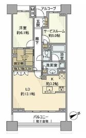 ルフォン板橋区役所前 15階 間取り図