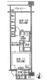 シティコート目黒 3-312 間取り図