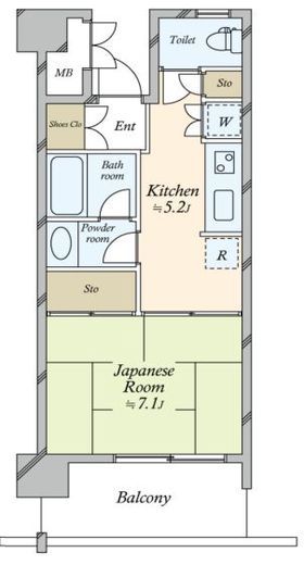 イーストコモンズ清澄白河パークフラッツ 5階 間取り図