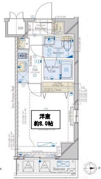 コンシェリア東京 AQUA VERT 4階 間取り図