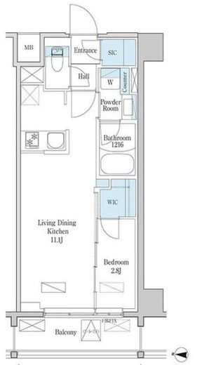 デュオフラッツ篠崎 203 間取り図