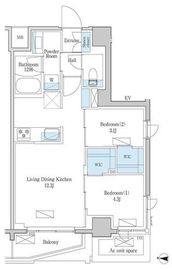 デュオフラッツ篠崎 902 間取り図