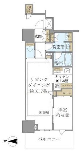 ブリリアタワー池袋West 7階 間取り図