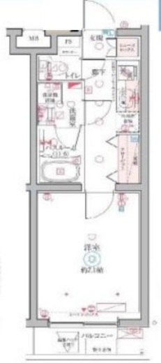 クレヴィスタ武蔵小杉 3階 間取り図