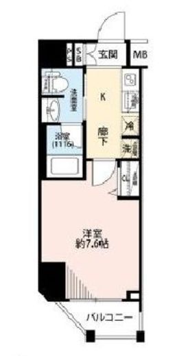 プレール・ドゥーク浜松町 5階 間取り図