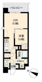 オープンブルーム二子 301 間取り図