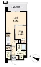 オープンブルーム二子 208 間取り図