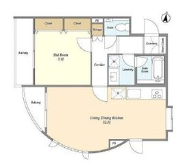フォルトゥーナヒルズ白金 301 間取り図