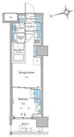 ルフォンプログレ品川戸越 1202 間取り図