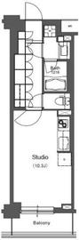 カルムインフォアームズ東京コア 325 間取り図