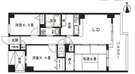 ライオンズマンション門前仲町古石場 6階 間取り図