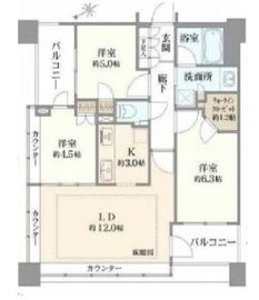 アウルタワー 15階 間取り図