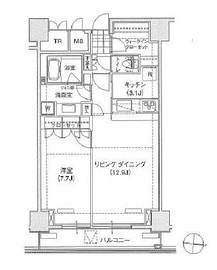 ブリリアイスト東雲キャナルコート 821 間取り図