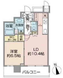 パークシティ中央湊ザタワー 6階 間取り図