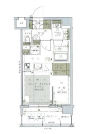 ベルジェンド横濱伊勢佐木アティックス・アベニュー 902 間取り図