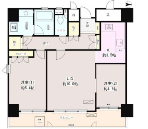 パーク・ノヴァ三鷹 8階 間取り図