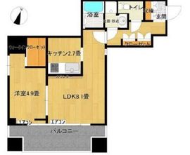 プリューム中野坂上 801 間取り図