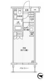 レジディア笹塚2 104 間取り図