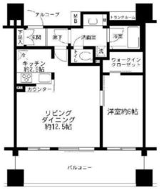 スカイクレストビュー東京 14階 間取り図