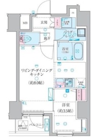 GENOVIA椎名町 (ジェノヴィア椎名町) 201 間取り図