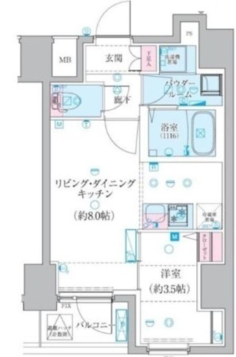 GENOVIA椎名町 (ジェノヴィア椎名町) 402 間取り図