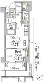 テラス高田馬場ウエスト 104 間取り図