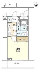ラティエラ横濱六角橋 405 間取り図
