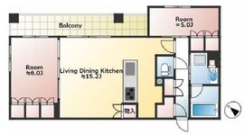 プレシス八丁堀リバーフロント 2階 間取り図