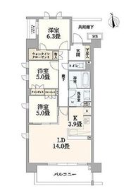 アールブラン横浜仲町台 4階 間取り図