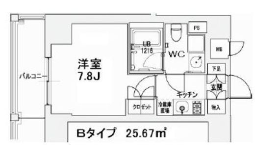 エスティメゾン王子 701 間取り図