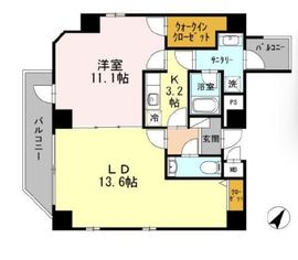 レジデンス・クレド駒込 401 間取り図