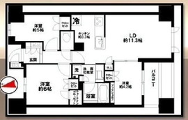 プラウド東京八丁堀 5階 間取り図