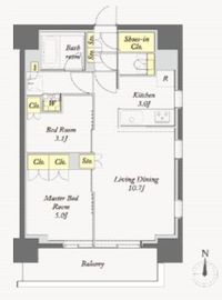 ekism国立 401 間取り図