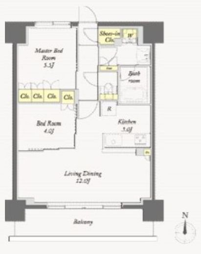 ekism国立 508 間取り図