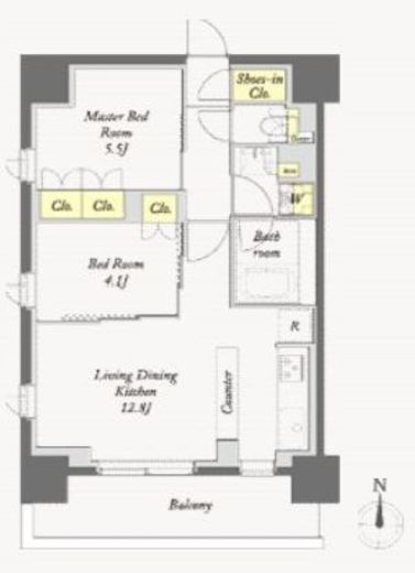 ekism国立 613 間取り図