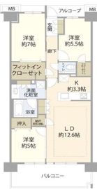 グランドメゾン三鷹フロントレジデンス 5階 間取り図