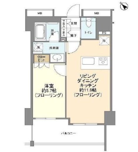 シェフルール文京茗荷谷 4階 間取り図