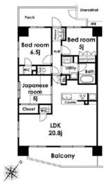 サンクレイドル新横浜 11階 間取り図