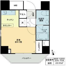 KDXレジデンス文京湯島 7階 間取り図